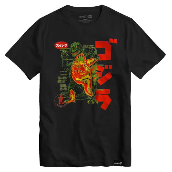 Super7 Godzilla^Anatomical Godzilla Vintage Black T-Shirt
