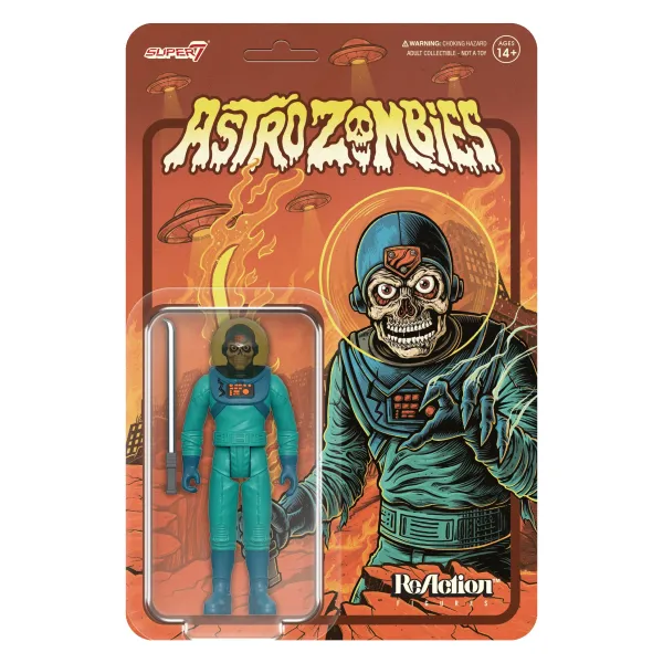 Super7 Astro Zombies^Astro Zombies Reaction Figure Wave 1 - Astro Zombie (Teal/Blue)