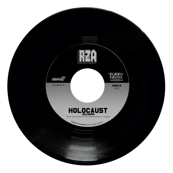 Super7 Rza^Bobby Digital Reaction Figures Wave 03 - Bobby Digital (Metallic Silver W/ 45 Adaptor)