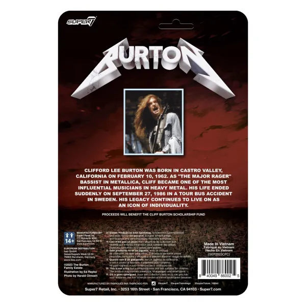 Super7 Cliff Burton^Cliff Burton Reaction Figures - Cliff Burton (Flannel Shirt)