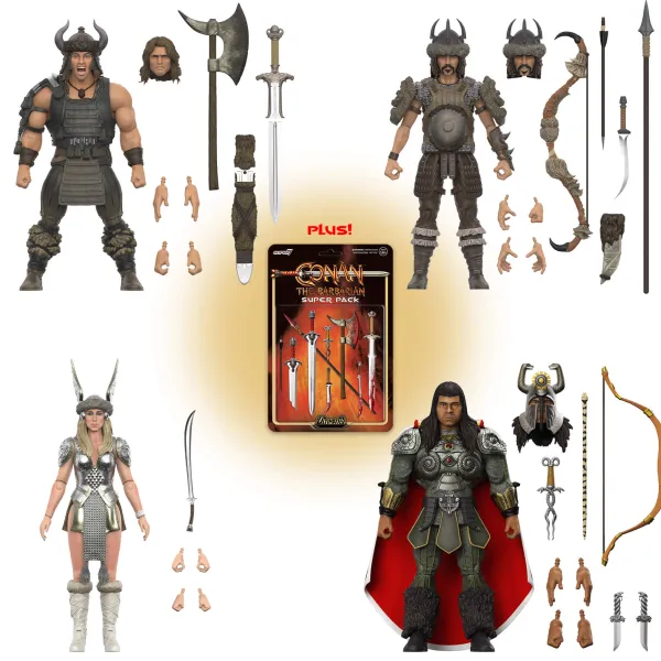 Super7 Conan The Barbarian^Conan The Barbarian Ultimates! Wave 5 - Battle Of The Mounds Set Of 4