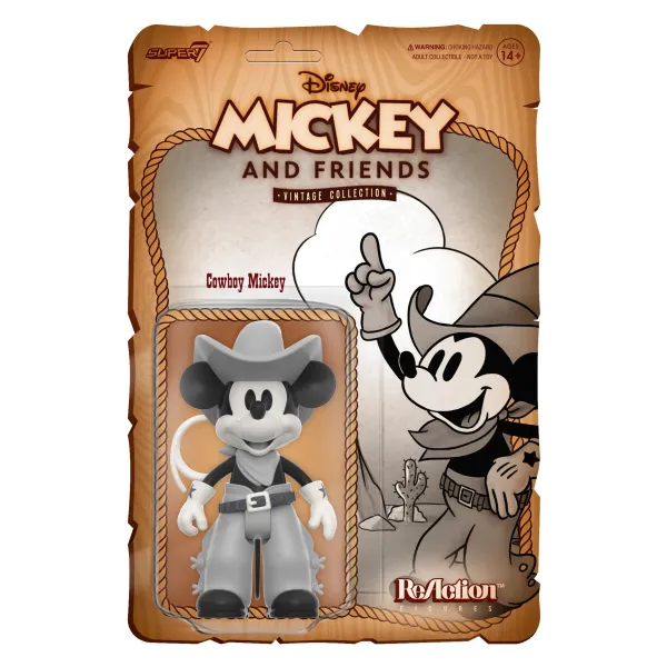 Super7 Disney^Disney Reaction Figures Wave 3 - Vintage Collection - Cowboy Mickey