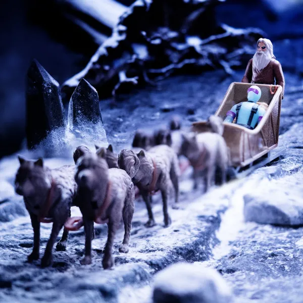 Super7 G.I. Joe^G.I. Joe Reaction Figures - Arctic Rescue Vehicle (Snake Eyes & Blind Woodsman)