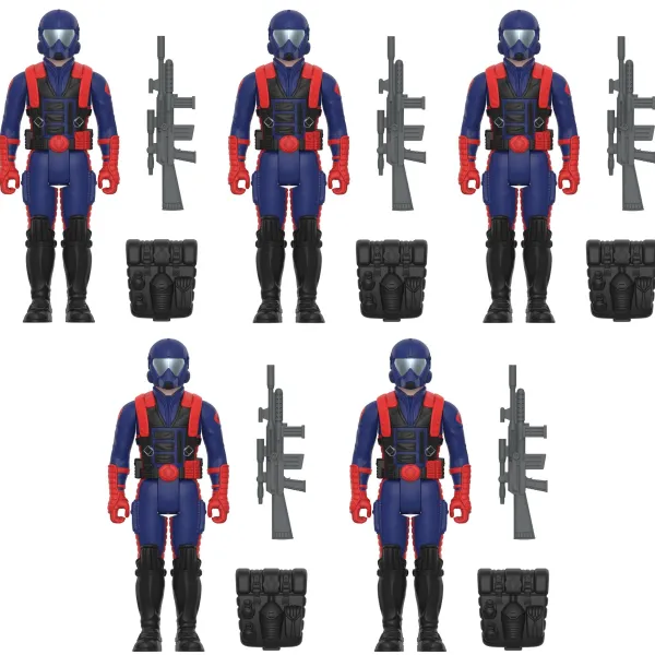 Super7 G.I. Joe^G.I. Joe Reaction Figures Cobra Mothership - 5Pk Add-On (Cobra Viper Soldier Reaction)
