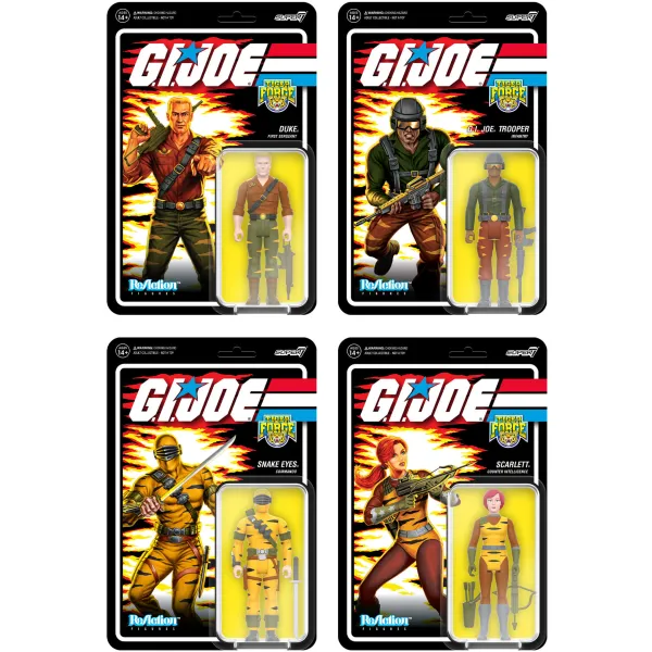 Super7 G.I. Joe^G.I. Joe Reaction Figures Wave 6 - Tiger Force (Set Of 4)