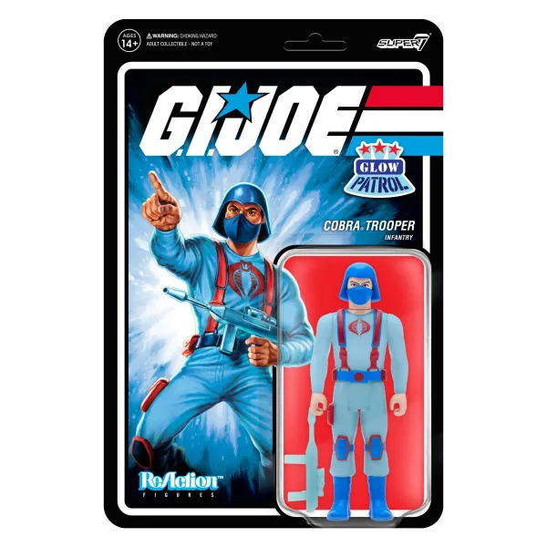 Super7 G.I. Joe^G.I. Joe Reaction Figures Wave 1B - Cobra Trooper Y-Back (Glow Patrol)