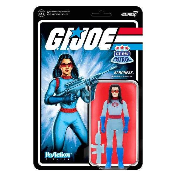 Super7 G.I. Joe^G.I. Joe Reaction Figures Wave 1B - Baroness (Glow Patrol)