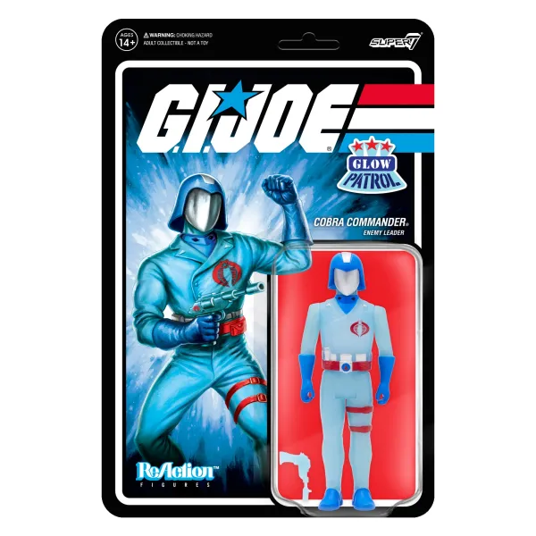 Super7 G.I. Joe^G.I. Joe Reaction Figures Wave 1B - Cobra Commander (Glow Patrol)
