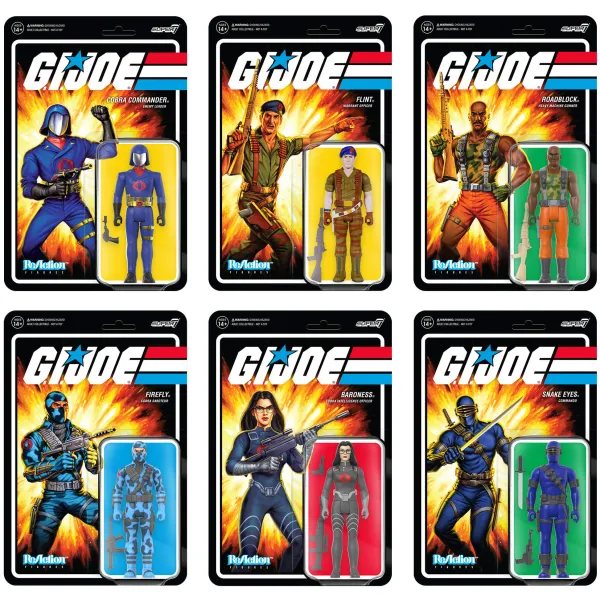 Super7 G.I. Joe^G.I. Joe Reaction Figures Wave 3 - Core Set Of 6