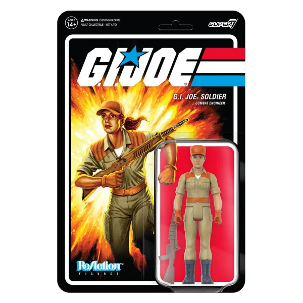 Super7 G.I. Joe^G.I. Joe Reaction Figures Wave 3 - Female Combat Engineer Ponytail Hair (Tan)