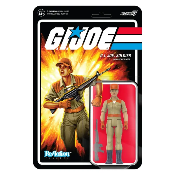 Super7 G.I. Joe^G.I. Joe Reaction Figures Wave 3 - Female Combat Engineer Bun Hair (Tan)