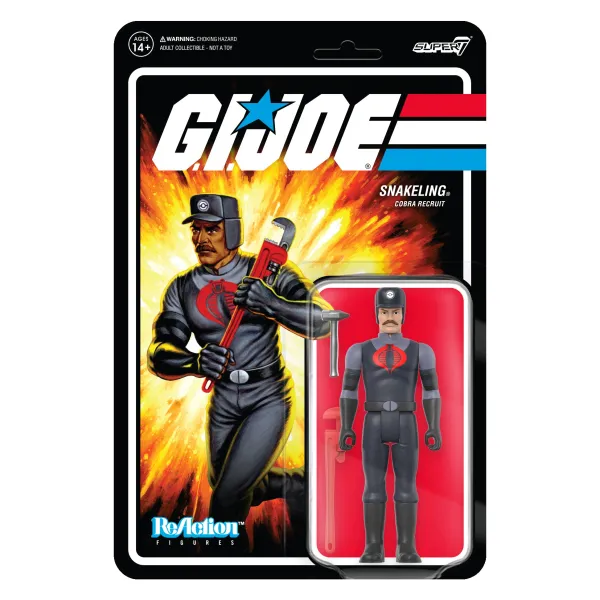 Super7 G.I. Joe^G.I. Joe Reaction Figures Wave 3 - Cobra Snakeling Factory Worker Mustache (Tan)