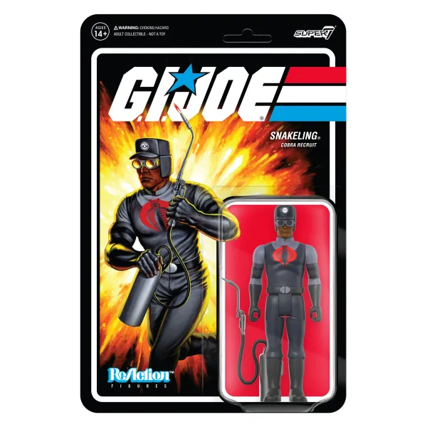 Super7 G.I. Joe^G.I. Joe Reaction Figures Wave 3 - Cobra Snakeling Factory Worker Clean-Shaven (Brown)