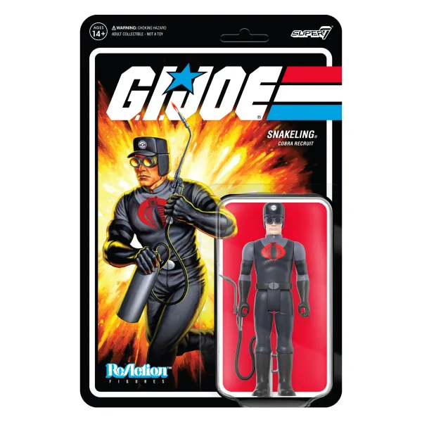 Super7 G.I. Joe^G.I. Joe Reaction Figures Wave 3 - Cobra Snakeling Factory Worker Clean-Shaven (Pink)