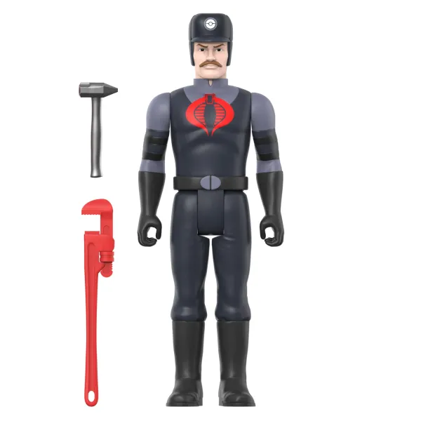 Super7 G.I. Joe^G.I. Joe Reaction Figures Wave 3 - Cobra Snakeling Factory Worker Mustache (Pink)