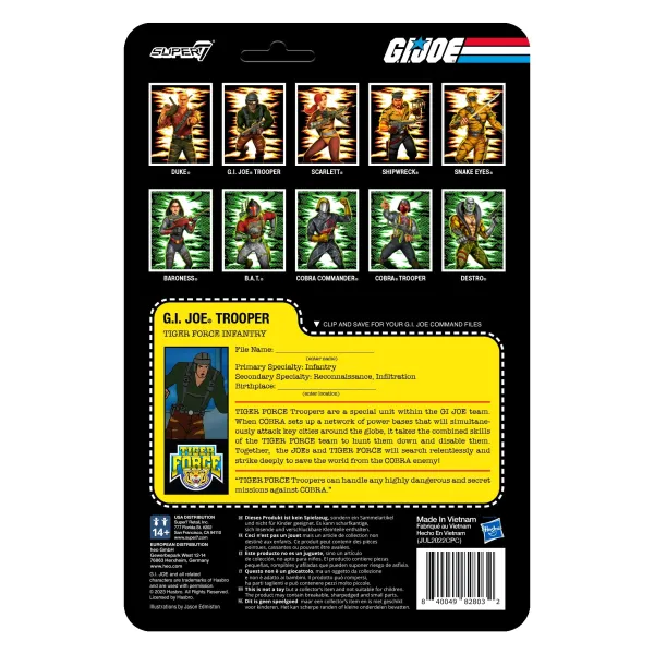 Super7 G.I. Joe^G.I. Joe Reaction Figures Wave 6 - Tiger Force Greenshirt Goggles Down (Brown)