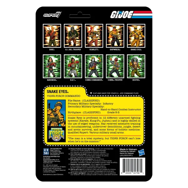 Super7 G.I. Joe^G.I. Joe Reaction Figures Wave 6 - Tiger Force Snake Eyes