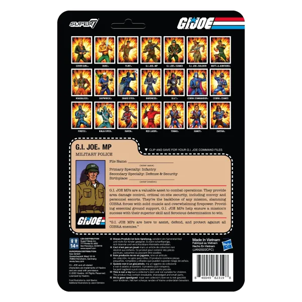 Super7 G.I. Joe^G.I. Joe Reaction Figures Wave 5 - G.I. Joe Mp Clean Shaven (Brown)