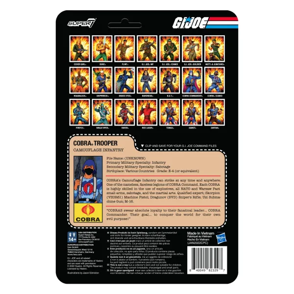 Super7 G.I. Joe^G.I. Joe Reaction Figures Wave 5 - Cobra Camo Soldier Laser Rifle V1 (Pink)