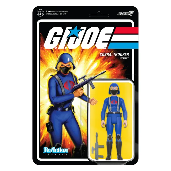 Super7 G.I. Joe^G.I. Joe Reaction Wave 4 - Cobra Female Trooper Long Blonde Hair (Pink)