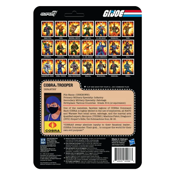 Super7 G.I. Joe^G.I. Joe Reaction Wave 4 - Cobra Female Trooper Long Blonde Hair (Pink)