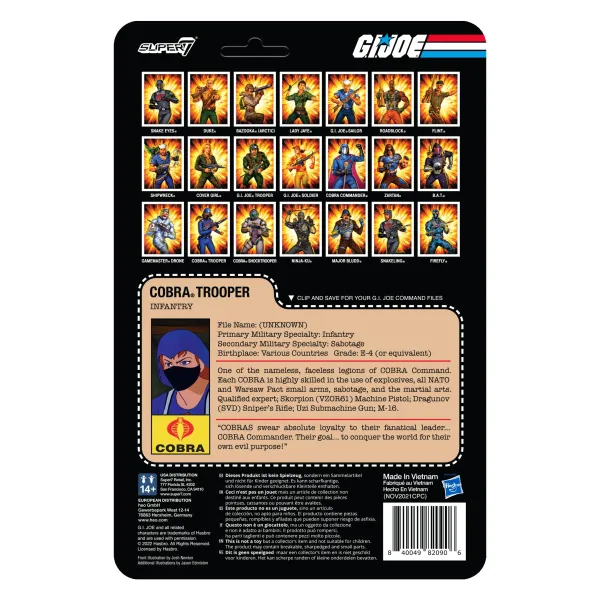 Super7 G.I. Joe^G.I. Joe Reaction Wave 4 - Cobra Female Trooper Long Black Hair (Dk Brown)