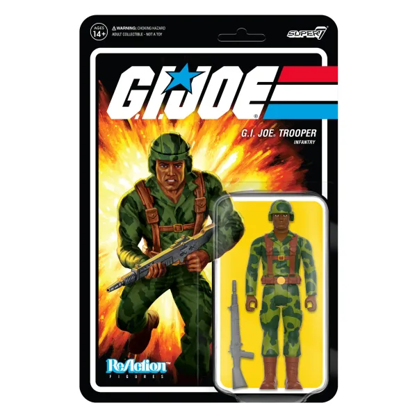 Super7 G.I. Joe^G.I. Joe Reaction Wave 4 - Trooper Clean Shaven (Brown)