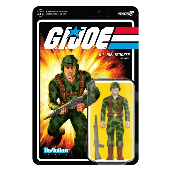 Super7 G.I. Joe^G.I. Joe Reaction Wave 4 - Trooper Clean Shaven (Pink)