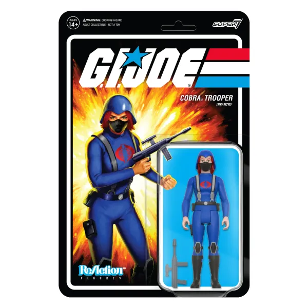 Super7 G.I. Joe^G.I. Joe Reaction Wave 4 -Cobra Female Trooper Medium Red Hair (Pink)