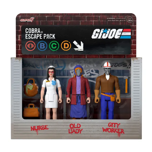 Super7 G.I. Joe^G.I. Joe Reaction Wave 6B Cobra Escape Pack