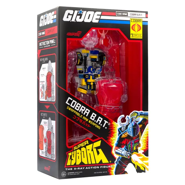 Super7 G.I. Joe^G.I. Joe Super Cyborg Cobra B.A.T. (Clear)