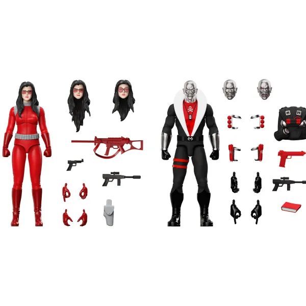 Super7 G.I. Joe^G.I. Joe Ultimates! - Baroness (Rednok) & Destro (Red Jackal)