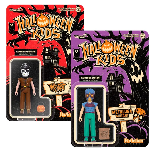 Super7 The Worst^Halloween Kids Reaction Figures - Captain Deadstar Boy & Metaluna Mutant Girl