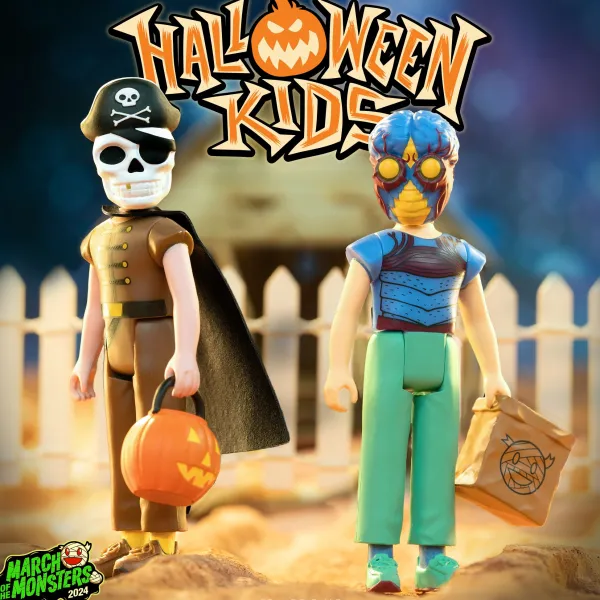 Super7 The Worst^Halloween Kids Reaction Figures - Captain Deadstar Boy & Metaluna Mutant Girl