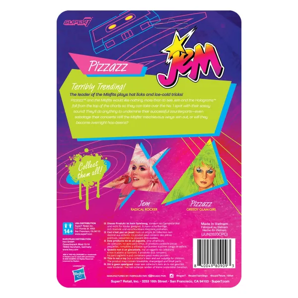 Super7 Jem And The Holograms^Jem And The Holograms Reaction Figure - Pizzazz