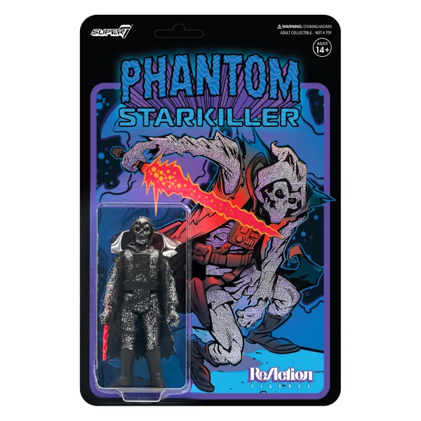 Super7 Killer Bootlegs^Killer Bootlegs Reaction Figure - Phantom Starkiller (Transparent Grey Silver Glitter Spectre)