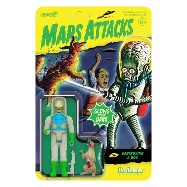 Super7 Mars Attacks^Mars Attacks Reaction Wave 2 - Destroying A Dog (Glow)