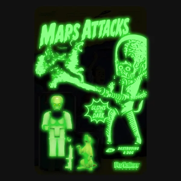 Super7 Mars Attacks^Mars Attacks Reaction Wave 2 - Destroying A Dog (Glow)