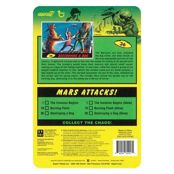 Super7 Mars Attacks^Mars Attacks Reaction Wave 2 - Destroying A Dog (Glow)