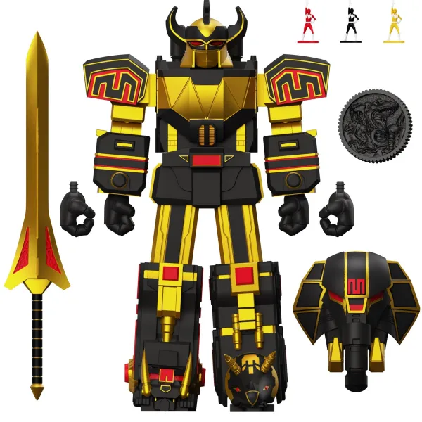 Super7 Mighty Morphin Power Rangers^Mighty Morphin Power Rangers Ultimates! Wave 05 - Megazord (Black/Gold)
