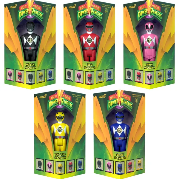 Super7 Mighty Morphin Power Rangers^Mighty Morphin Power Rangers Reaction - Triangle Box Set Of 5