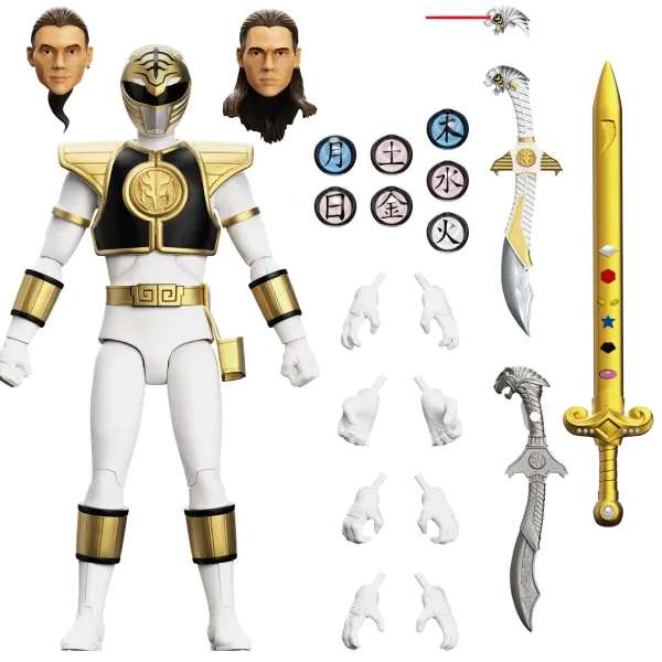 Super7 Mighty Morphin Power Rangers^Mighty Morphin Power Rangers Ultimates! Wave 04 - White Ranger