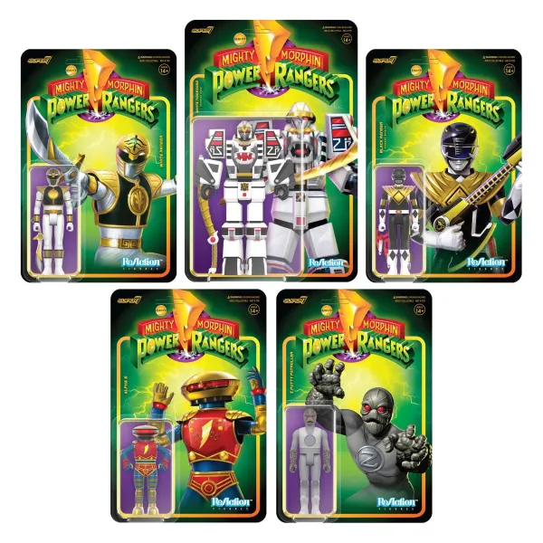 Super7 Mighty Morphin Power Rangers^Mighty Morphin Power Rangers Reaction Figures Wave 4 - Set Of 5