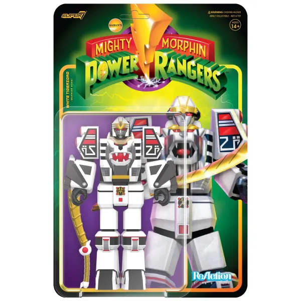 Super7 Mighty Morphin Power Rangers^Mighty Morphin Power Rangers Reaction Figure Wave 4 - White Tigerzord (Warrior Mode)