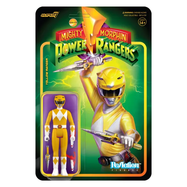 Super7 Mighty Morphin Power Rangers^Mighty Morphin Power Rangers Reaction Figure Wave 3 - Yellow Ranger
