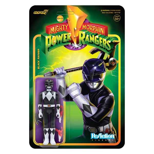 Super7 Mighty Morphin Power Rangers^Mighty Morphin Power Rangers Reaction Figure Wave 2 - Black Ranger