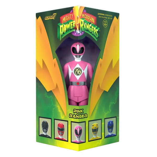Super7 Mighty Morphin Power Rangers^Mighty Morphin Power Rangers Reaction Sdcc 2023 - Pink Ranger [Triangle Box] [Sdcc 2023]