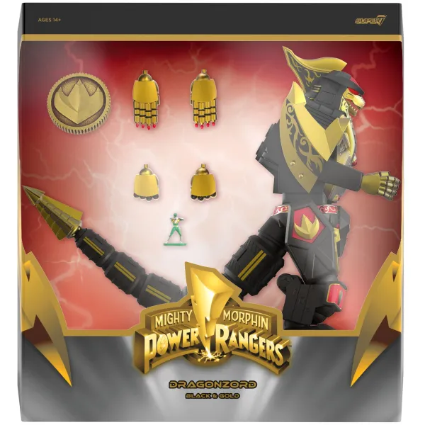 Super7 Mighty Morphin Power Rangers^Mighty Morphin Power Rangers Ultimates! - Dragonzord (Black & Gold)