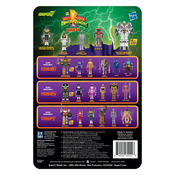 Super7 Mighty Morphin Power Rangers^Mighty Morphin Power Rangers Reaction Figure Wave 4 - White Ranger