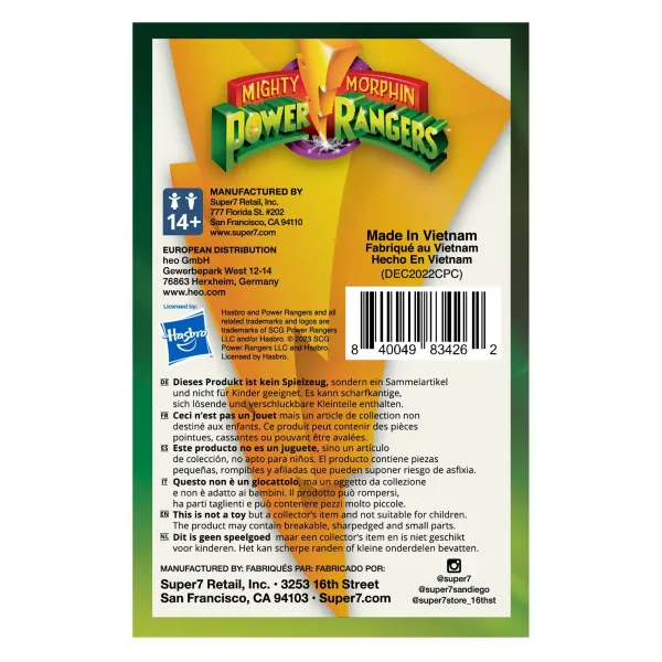 Super7 Mighty Morphin Power Rangers^Mighty Morphin Power Rangers Reaction Sdcc 2023 - Yellow Ranger [Triangle Box] [Sdcc 2023]